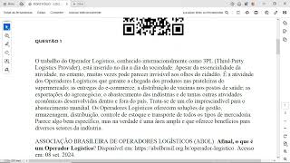 b apresente os dados que demonstram a abrangência geográfica dos operadores logísticos no Brasil [upl. by Aurelius]