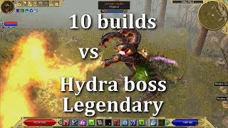 Titan Quest Ragnarok 10 builds VS Lernean Hydra Legendary [upl. by Vigen21]