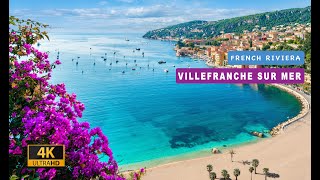 🇫🇷 FRANCE TRAVEL FRENCH RIVIERA Villefranche sur Mer 4k Walking Tour [upl. by Nonnaehr]