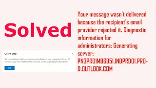 How to fix your message wasn t delivered because the recipients email provider rejected itnew [upl. by Lankton]