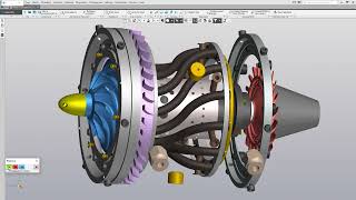 Centrifugal Gas Turbine Animation [upl. by Cherise]