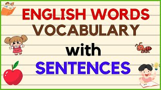 LEARNING VOCABULARY WORDS with SENTENCES for CHILDREN  Reading and Vocabulary Skills  Part 1 [upl. by Ribaudo]