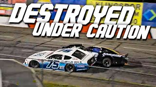 Full throttled under caution Intentionally wrecked during week 7 at Hickory Motor Speedway [upl. by Loats]