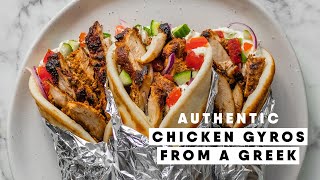 Authentic Greek Chicken Gyro Recipe [upl. by Jordanna]