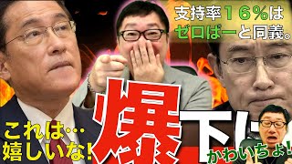 【どどぉ〜ん🩷】もうこれは ゼロぱーと言っていいでしょうw 内閣支持率が爆下げして気分がいいですわ〜 [upl. by Arty]