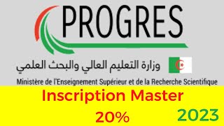 Inscription étudiants Master 20 sur progres 2023 [upl. by Grimbly]