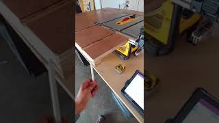 Portable Foldable infeed outfeed extension for Compact table saws like the Dewalt 7480 [upl. by Hyps]