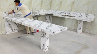 Ultra Modern Kitchen Design Ideas  How To Make An Easy Cast Kitchen Table With Ceramic Tiles [upl. by Gen]