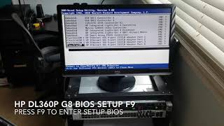 HP proliant dl360p g8 server f9 setup bios menu overview [upl. by Oivaf]