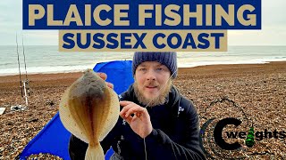 PLAICE Fishing in January  3 species of flatfish  Sea Fishing UK Sussex [upl. by Ungley168]