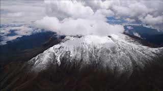 Pichincha volcano summit with snow and Quito aerial views flight by Sinus Pipistrel [upl. by Linehan352]