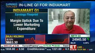 IndiaMART InterMESH Q1 FY25 Results  ET Now [upl. by Jarlath]