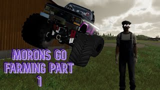 Two morons try farming sim22 50 Mods  Part 1 [upl. by Yenolem]