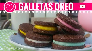 Receta de GALLETAS DE CHOCOLATE 🍪 Como hacer galletas OREO caseras 🍫 [upl. by Tillo]