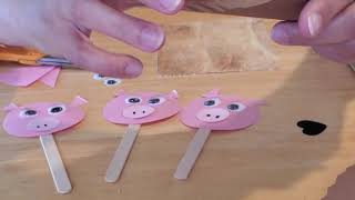 Discover Storytime Craft The Three Little Pigs Puppets [upl. by Thomsen246]