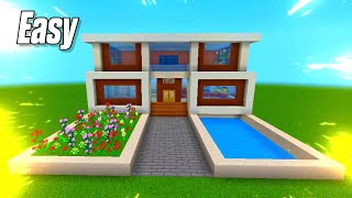 Minecraft  How To Build a Modern House tutorial  Easy  4 toturial minecraft [upl. by Aset]