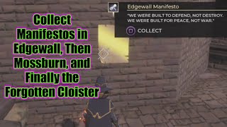 Collect Manifestos in Edgewall Then Mossburn and Finally the Forgotten Cloister  Spellbreak [upl. by Nordin]