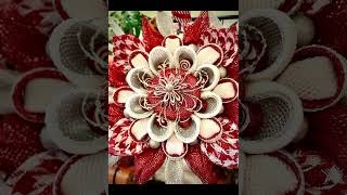 Candy Cane Snowflake Wreath Tutorial now Available from Laura Grisham Designs on Etsy [upl. by Shaper]