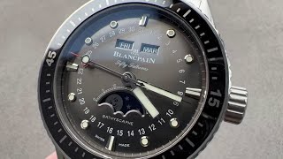 Blancpain Fifty Fathoms Bathyscaphe Complete Calendar Moon Phases 5054111070B Blancpain Review [upl. by Assilrac]