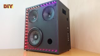 DIY Portable Subwoofer Boombox Bluetooth Speaker [upl. by Aicemed]