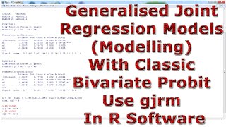 Generalised Joint Regression Models With Classic Bivariate Probit Use gjrm In R Software [upl. by Ahsiel261]