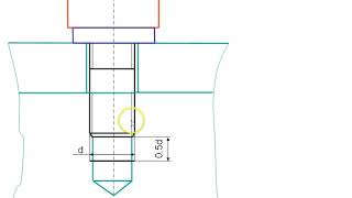Конструктивное изображение соединения шпилькой [upl. by Amleht]