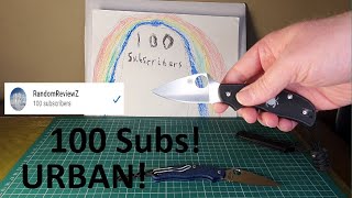 100 Subs Special Spyderco Urban  is it better than the Squeak [upl. by Garap618]