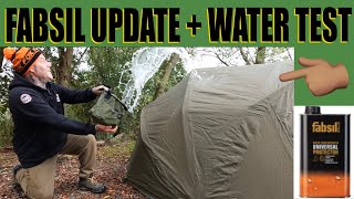 Fabsil update amp water test  waterproof bivvy  carp fishing [upl. by Anyzratak295]