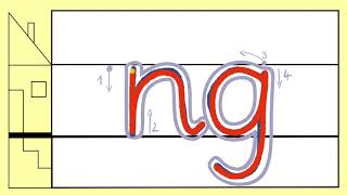 ng  Buchstaben in Grundschrift bewegungsrichtig schreiben ✍🏻 „ng“ wie in Ring 👨🏼‍🏫 [upl. by Tiffanie]