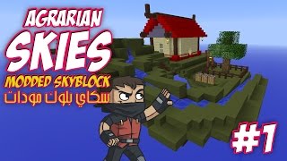 Minecraft Agrarian Skies ★ Modded SkyBlock  البداية [upl. by Atikihc]