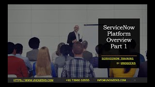 ServiceNow Training  ServiceNow Platform Overview Part 1  ServiceNow Course Training [upl. by Nillek]