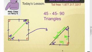 How to Solve Special Right Triangles 454590 [upl. by Ayyidas65]