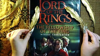 ASMR Book 📗 The Lord of the Rings Visual Companion 🕯 Page Turning Tapping Tracing Whispering [upl. by Enirolf]