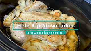 Hele kip uit de Slowcooker  Kip Slowcooker Recept [upl. by Garrott]