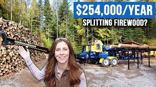 How Much Money Can We Make Splitting Firewood 48 hour challenge [upl. by Kassey]