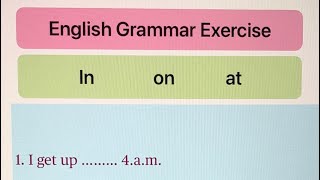 Prepositions  in at on  English Grammar [upl. by Moe911]