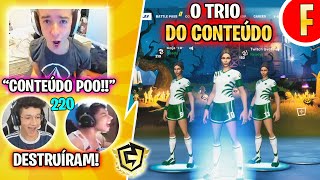 O VERDADEIRO TRIO DO CONTEÚDO ALGO SURREAL ACONTECE NA LIVE DO BLACKOUTZ E PULGA BEST MOMENTS FNCS [upl. by Onurb297]