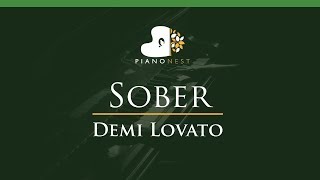 Demi Lovato  Sober  LOWER Key Piano Karaoke  Sing Along [upl. by Ardnuasal]