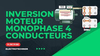 inversion moteur monophasé 4 conducteurs [upl. by Jobi]