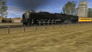 UP 844 Whistle in Trainz [upl. by Ardnikat]