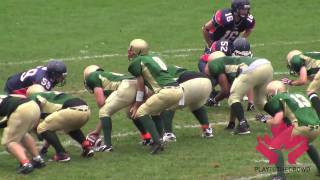 Top Canadian prospect Tyler Varga highlights against Waterloo 3 touchdowns in first half [upl. by Ardnuyek]