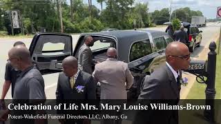 Celebration of Life Mrs Mary Louise WilliamsBrown [upl. by Pachston687]