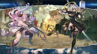 GBVSR High Level Gameplay YamatoNarmaya VS Rasera2B [upl. by Gurl]