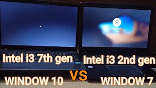 Intel i3 boot test  intel i3 Speed test with window 10 vs window 7 [upl. by Brnaba171]