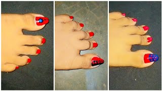 3 Easy Toe Nail Art Combination  Trending Toe Nail Art 2024  Foot Nail Art design [upl. by Corbet606]