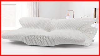 Coisum Almohada cervical para dormir de espalda – Almohada de espuma viscoelástica [upl. by Rehsa570]