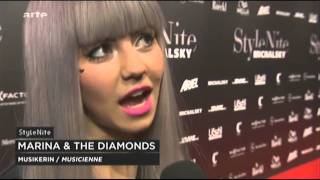 HD Marina and the Diamonds  Interview Clip 8 secs Michalsky Fashion Show 20012012 [upl. by Coryden]