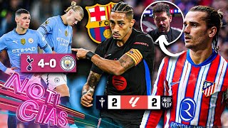 Barça vuelve a DEJAR puntos en LIGA  Humillan al CITY hay CRISIS  Cholo en LÁGRIMAS ¿se despide [upl. by Yared510]