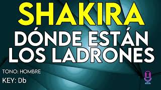 Shakira  Dónde Están los Ladrones  Karaoke Instrumental  Hombre [upl. by Meredeth]