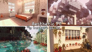 ˚˖𓍢ִ໋🐻Aesthetic Minecraft PE texture packs🌻✧⋆⭒˚  Minecraft Texture Pack Showcase [upl. by Sclar544]